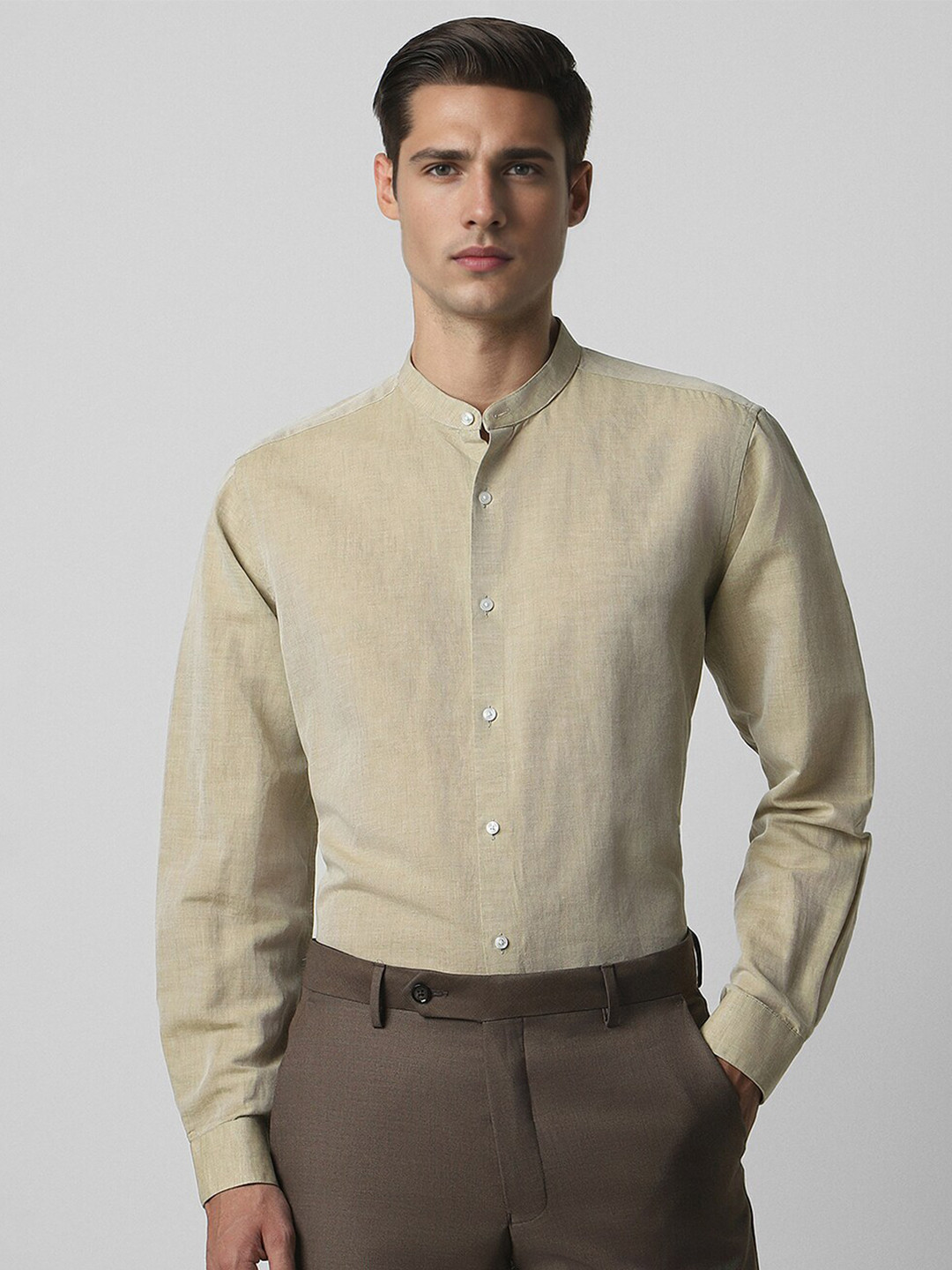 Van Heusen Men Opaque Formal Shirt, Beige 
Van Heusen Men Opaque Formal Shirt, Beige