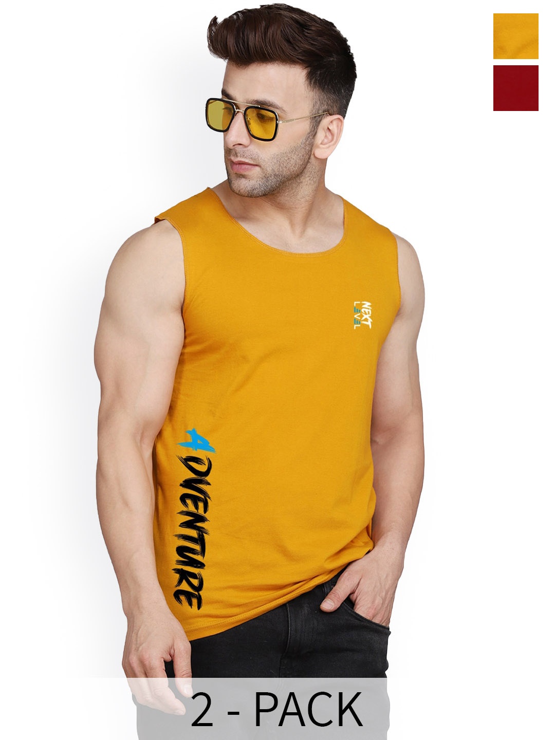 SLOWLORIS Pack Of 2 Printed Bio-Wash Innerwear Vests SL26 (MAROON KEEP) (MUSTARD ADV)
SLOWLORIS Pack Of 2 Printed Bio-Wash Innerwear Vests SL26 (MAROON KEEP) (MUSTARD ADV)