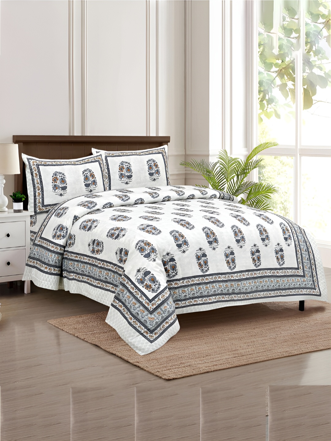 Kuber Industries Blue & White Floral 160 TC Cotton King Bedsheet with 2 Pillow Covers
Kuber Industries Blue & White Floral 160 TC Cotton King Bedsheet with 2 Pillow Covers