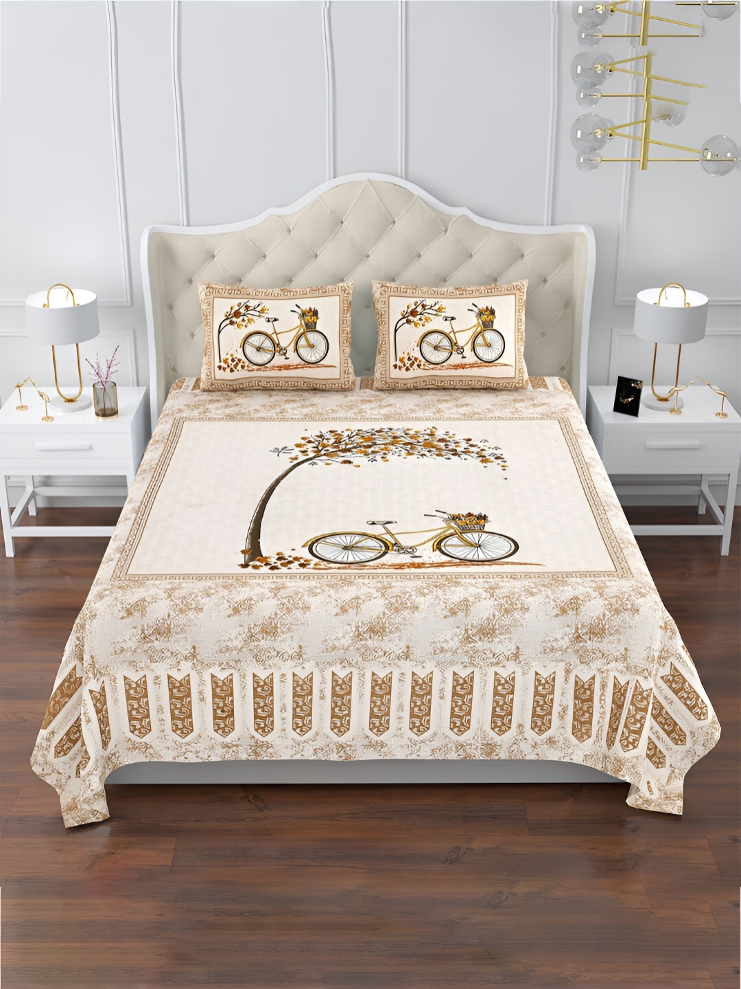 Kuber Industries Brown & Cream Graphic 160 TC Cotton King Bedsheet with 2 Pillow Covers
Kuber Industries Brown & Cream Graphic 160 TC Cotton King Bedsheet with 2 Pillow Covers