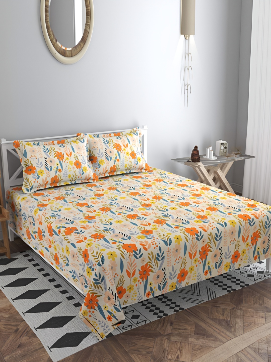 bsb home Kingston Orange Floral Printed Cotton 220 TC King Bedsheet With 2 Pillow Covers
bsb home Kingston Orange Floral Printed Cotton 220 TC King Bedsheet With 2 Pillow Covers