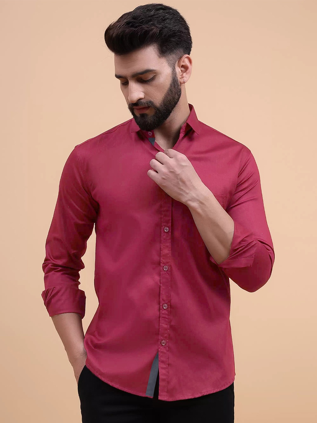 Tee Projekt Spread Collar Long Sleeves Standard Cotton Regular Fit Casual Shirt, Pink
Tee Projekt Spread Collar Long Sleeves Standard Cotton Regular Fit Casual Shirt, Pink