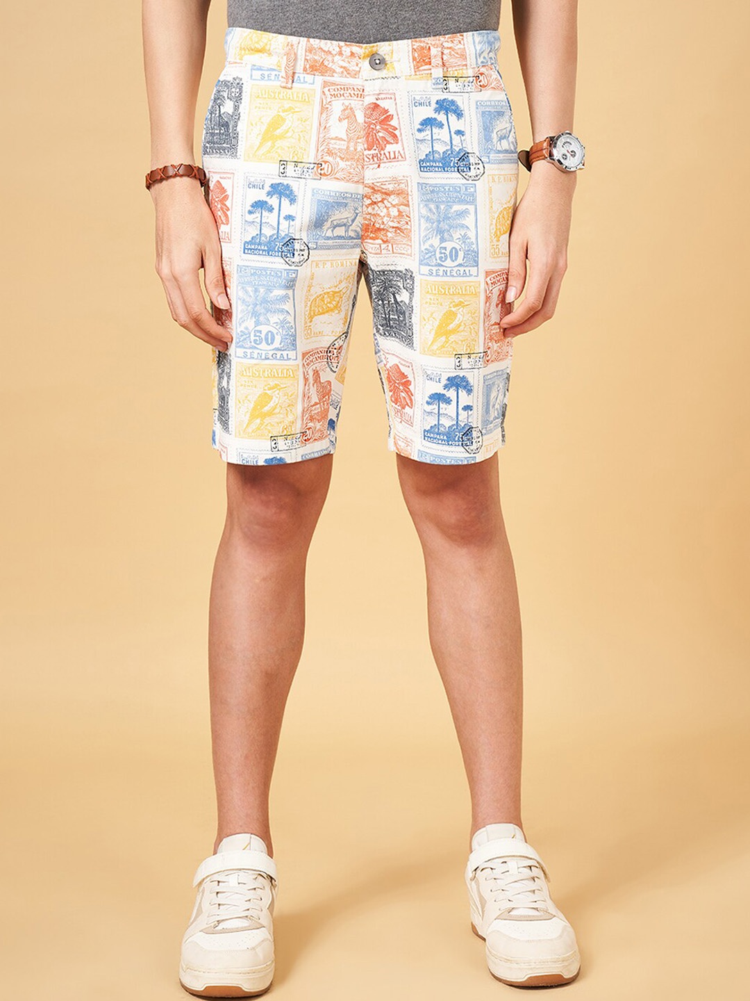 Urban Ranger by pantaloons Men Graphic Printed Slim Fit Pure Cotton Shorts, Off white
Urban Ranger by pantaloons Men Graphic Printed Slim Fit Pure Cotton Shorts, Off white