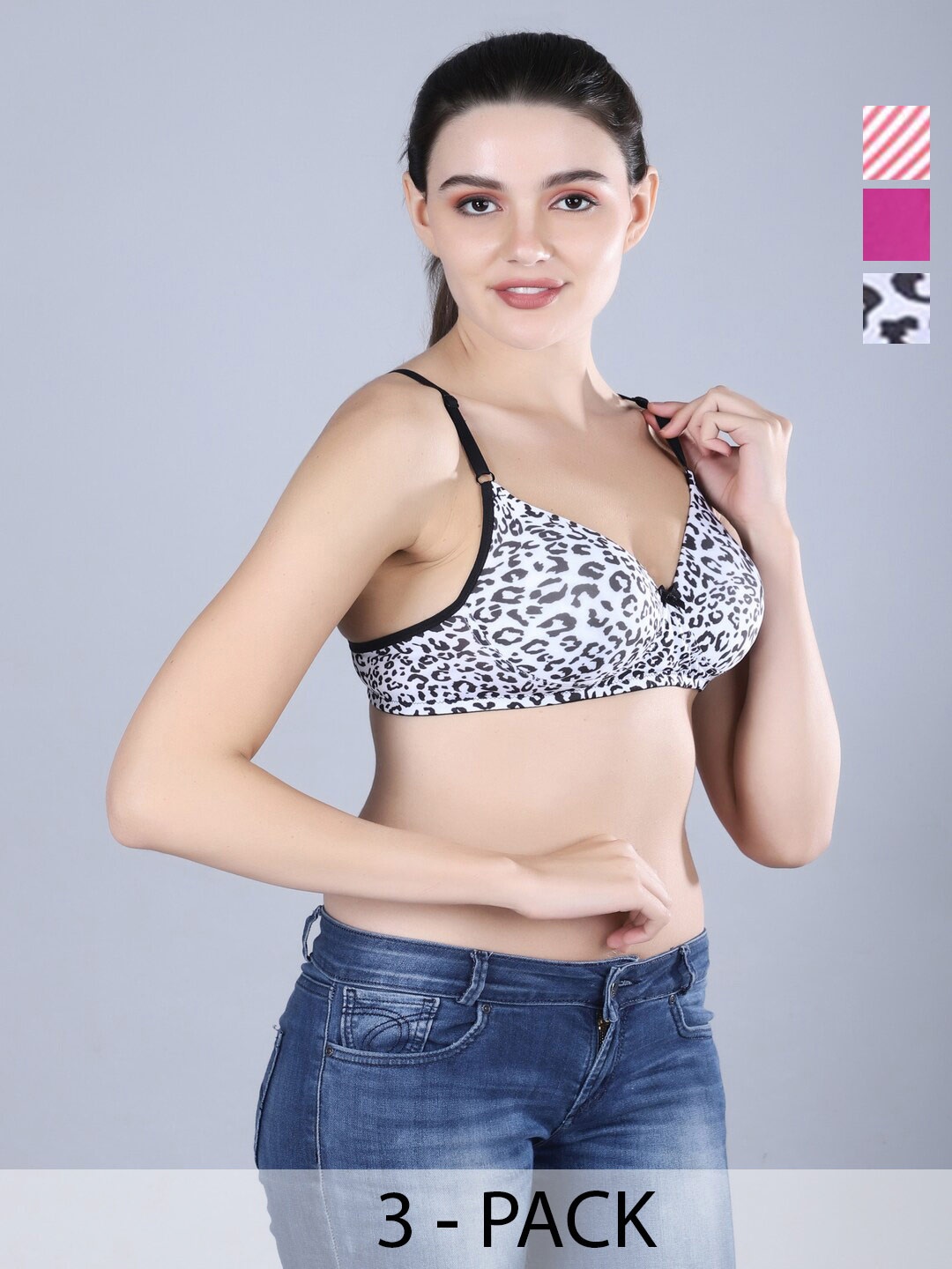 Sonalvu Pack Of 3 Full Coverage Lightly Padded T-shirt Bra With All Day Comfort, Black
Sonalvu Pack Of 3 Full Coverage Lightly Padded T-shirt Bra With All Day Comfort, Black