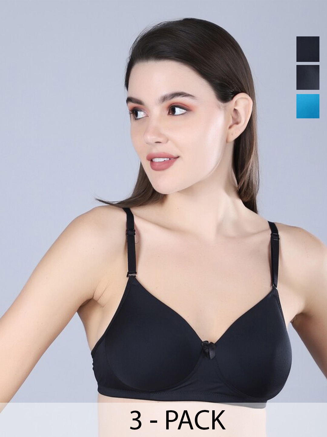 Sonalvu Bra Full Coverage Lightly Padded, Black