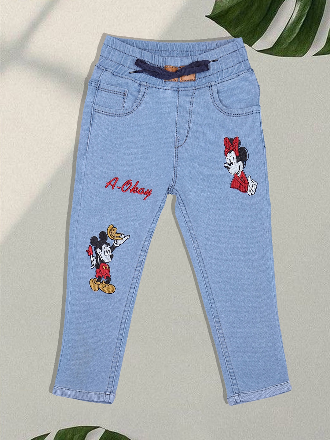 A-Okay Kids Embroidered Joggers Fit High-Rise Cotton Easy Wash Jeans, Turquoise blue
A-Okay Kids Embroidered Joggers Fit High-Rise Cotton Easy Wash Jeans, Turquoise blue
