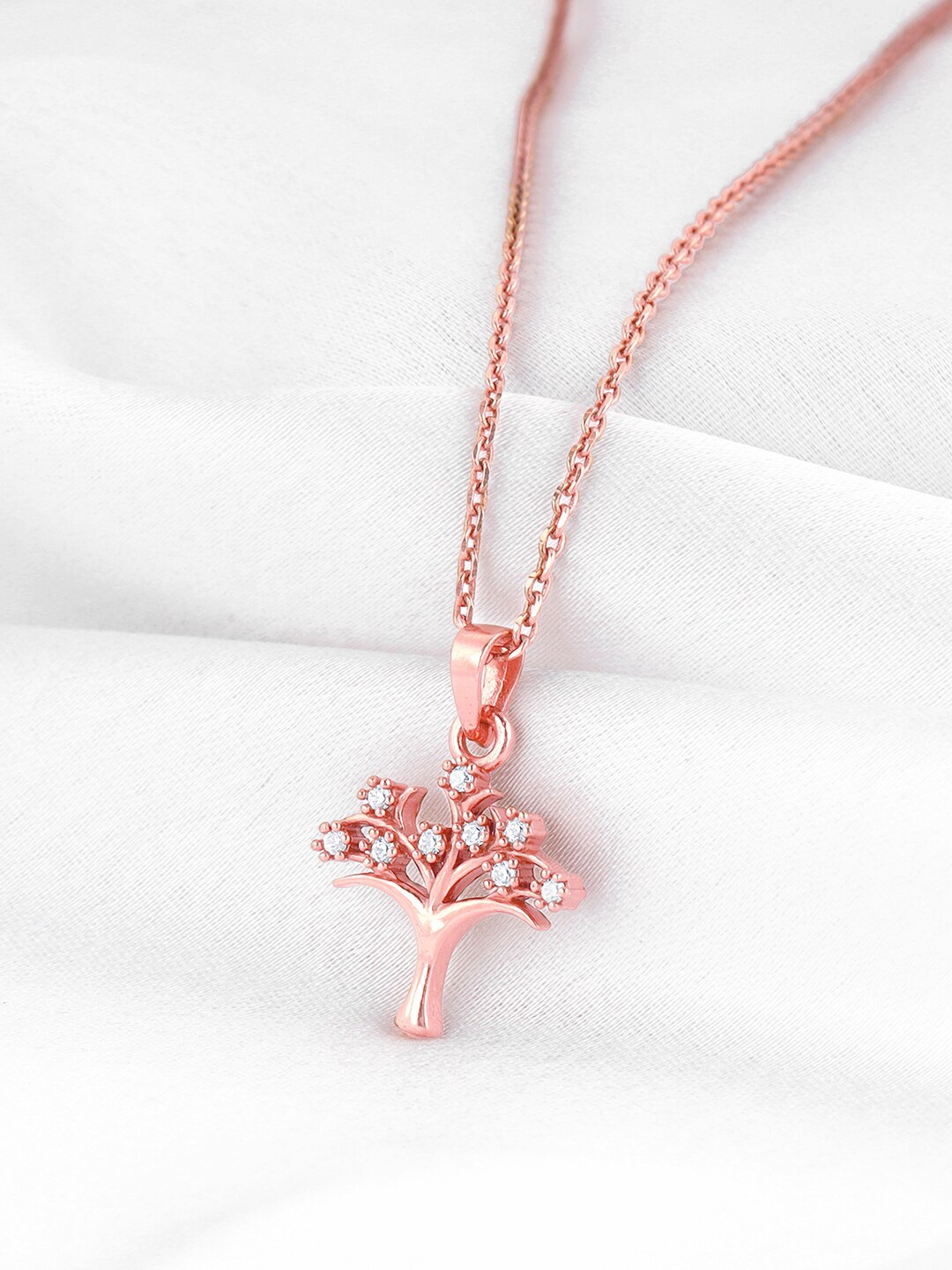 GIVA 92.5 Sterling SilverRose Gold-Plated Artificial Stones Studded Pendants With Chains, Rose gold
GIVA 92.5 Sterling SilverRose Gold-Plated Artificial Stones Studded Pendants With Chains, Rose gold