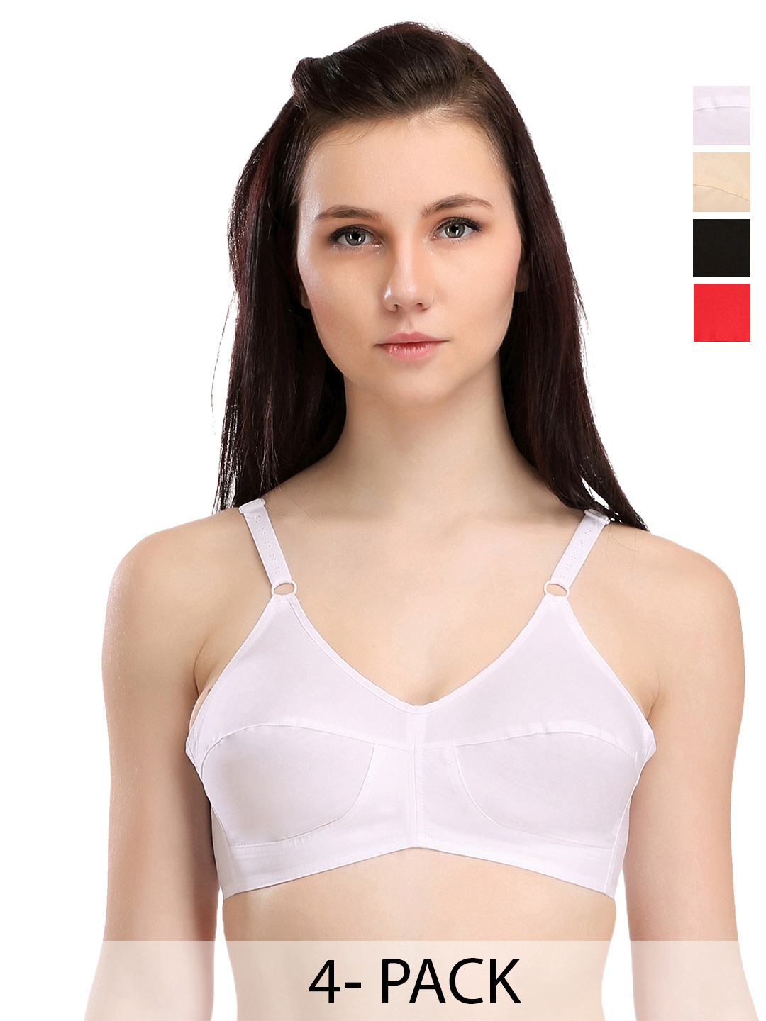 SELFCARE Pack Of 4 Full Coverage Non Padded Minimizer Bra with 360 Degree Support, Red
SELFCARE Pack Of 4 Full Coverage Non Padded Minimizer Bra with 360 Degree Support, Red