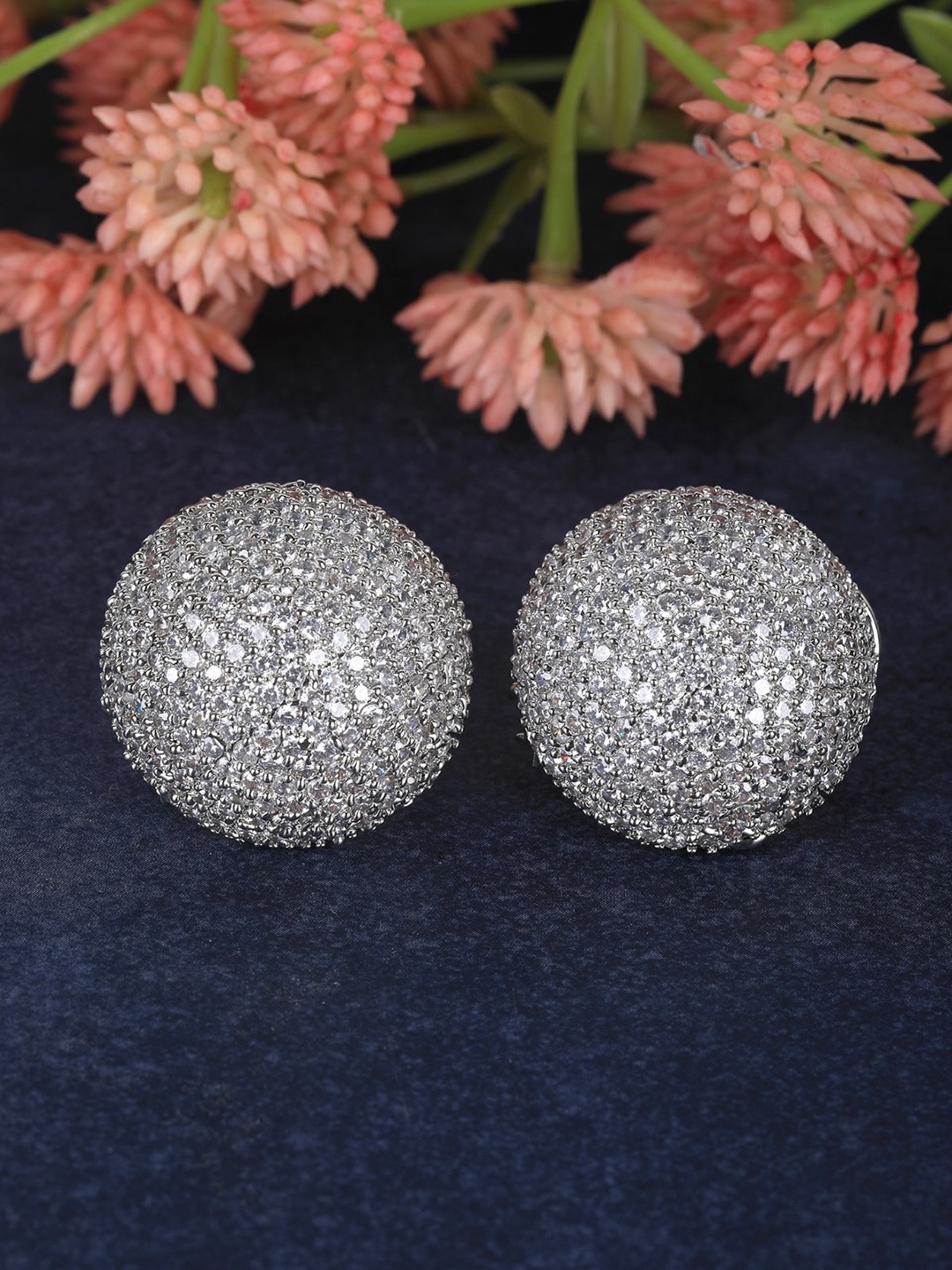 AURAA TRENDS Rhodium-Plated Artificial Stones Studded Contemporary Studs Earrings, White
AURAA TRENDS Rhodium-Plated Artificial Stones Studded Contemporary Studs Earrings, White