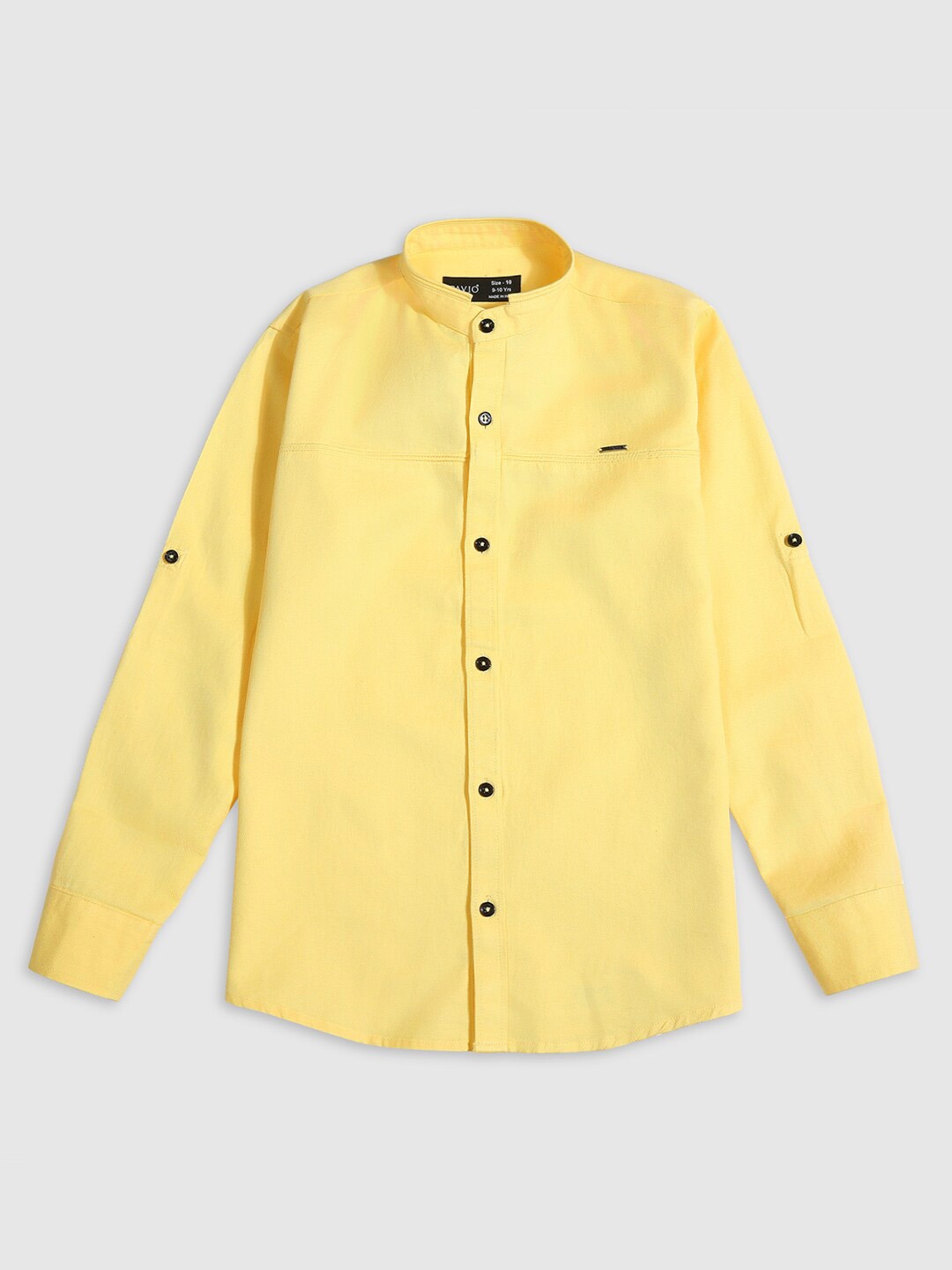 CAVIO Boys Standard Fit Mandarin Collar Long Roll-Up Sleeves Cotton Casual Shirt, Yellow
CAVIO Boys Standard Fit Mandarin Collar Long Roll-Up Sleeves Cotton Casual Shirt, Yellow