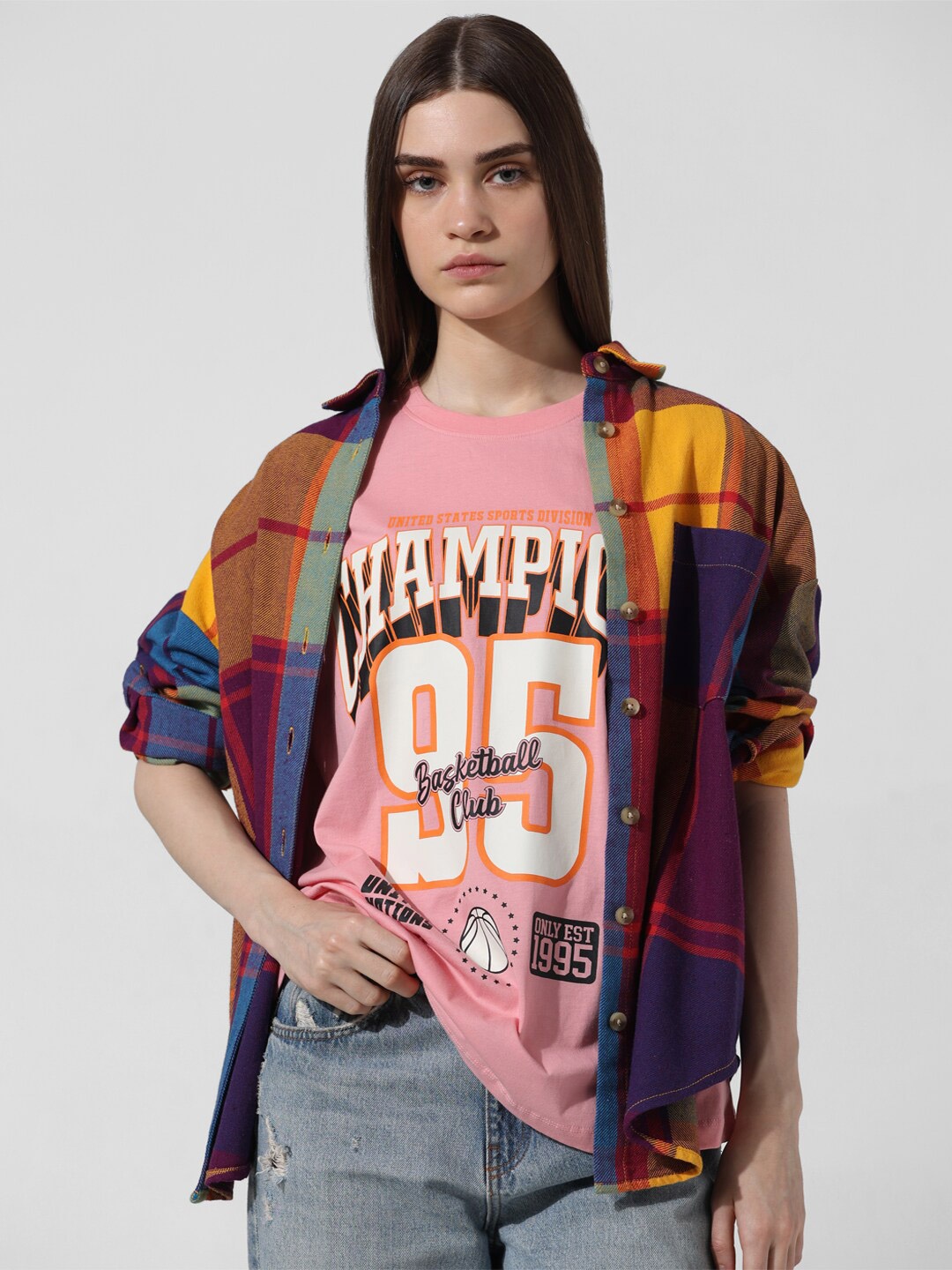ONLY Typography Printed Drop-Shoulder Sleeves Round Neck Pure Cotton Oversized T-shirt, Pink
ONLY Typography Printed Drop-Shoulder Sleeves Round Neck Pure Cotton Oversized T-shirt, Pink