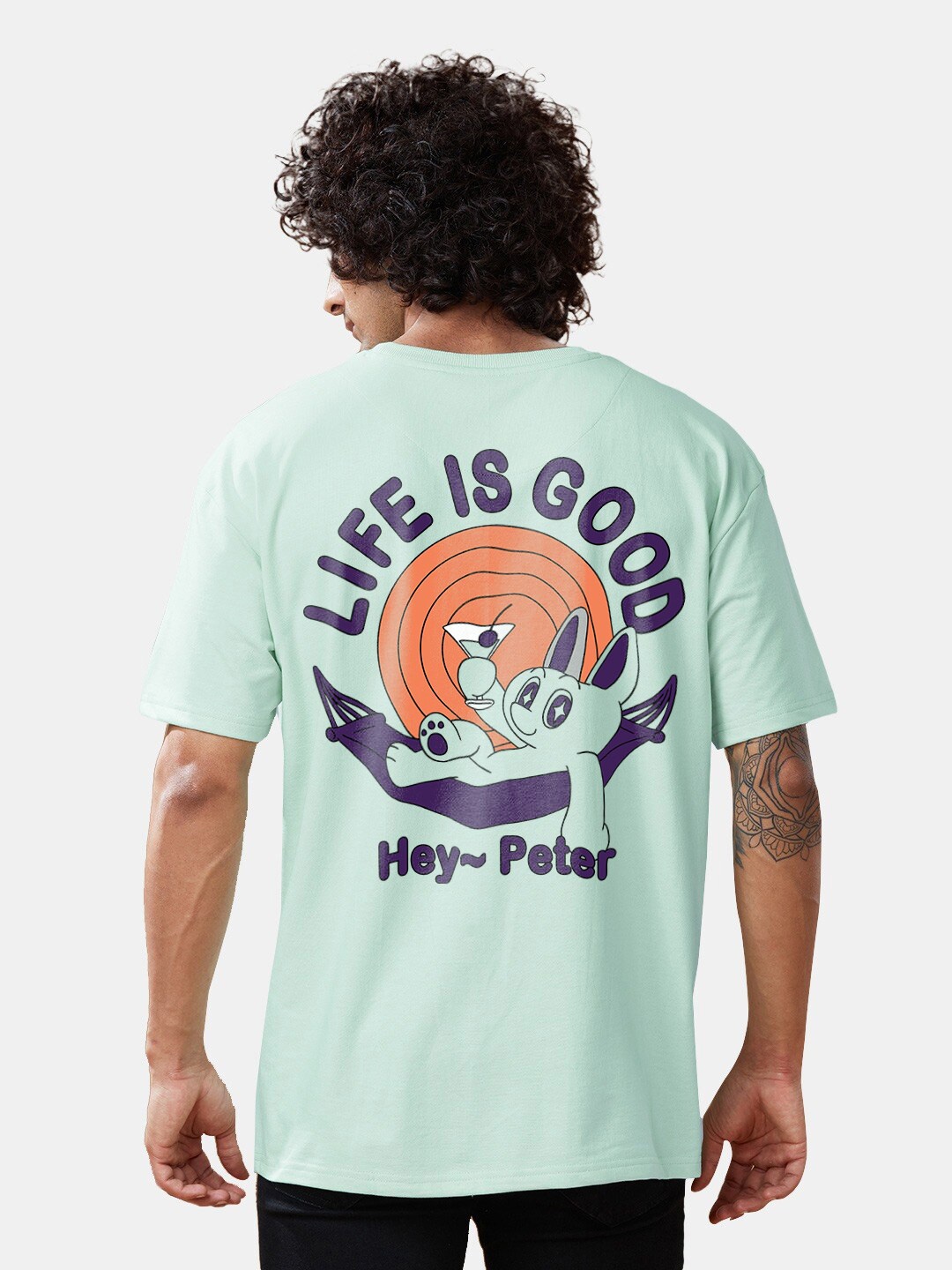 Crazymonk Unisex Typography Printed Drop-Shoulder Sleeves Cotton Oversized T-shirt, Green
Crazymonk Unisex Typography Printed Drop-Shoulder Sleeves Cotton Oversized T-shirt, Green