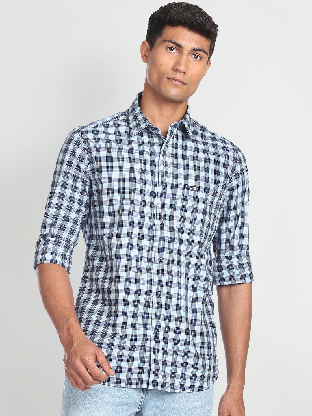 Arrow Sport Slim Fit Micro Checks Opaque Oxford Weave Cotton Casual Shirt, Blue
Arrow Sport Slim Fit Micro Checks Opaque Oxford Weave Cotton Casual Shirt, Blue