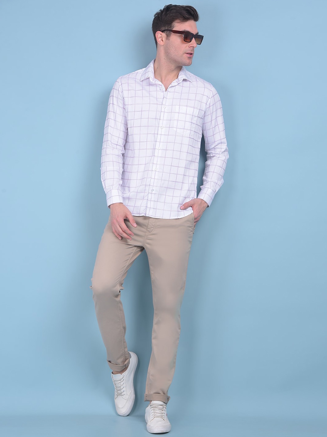 Crimsoune Club Classic Slim Fit Grid Tattersall Checks Opaque Cotton Casual Shirt, White
Crimsoune Club Classic Slim Fit Grid Tattersall Checks Opaque Cotton Casual Shirt, White