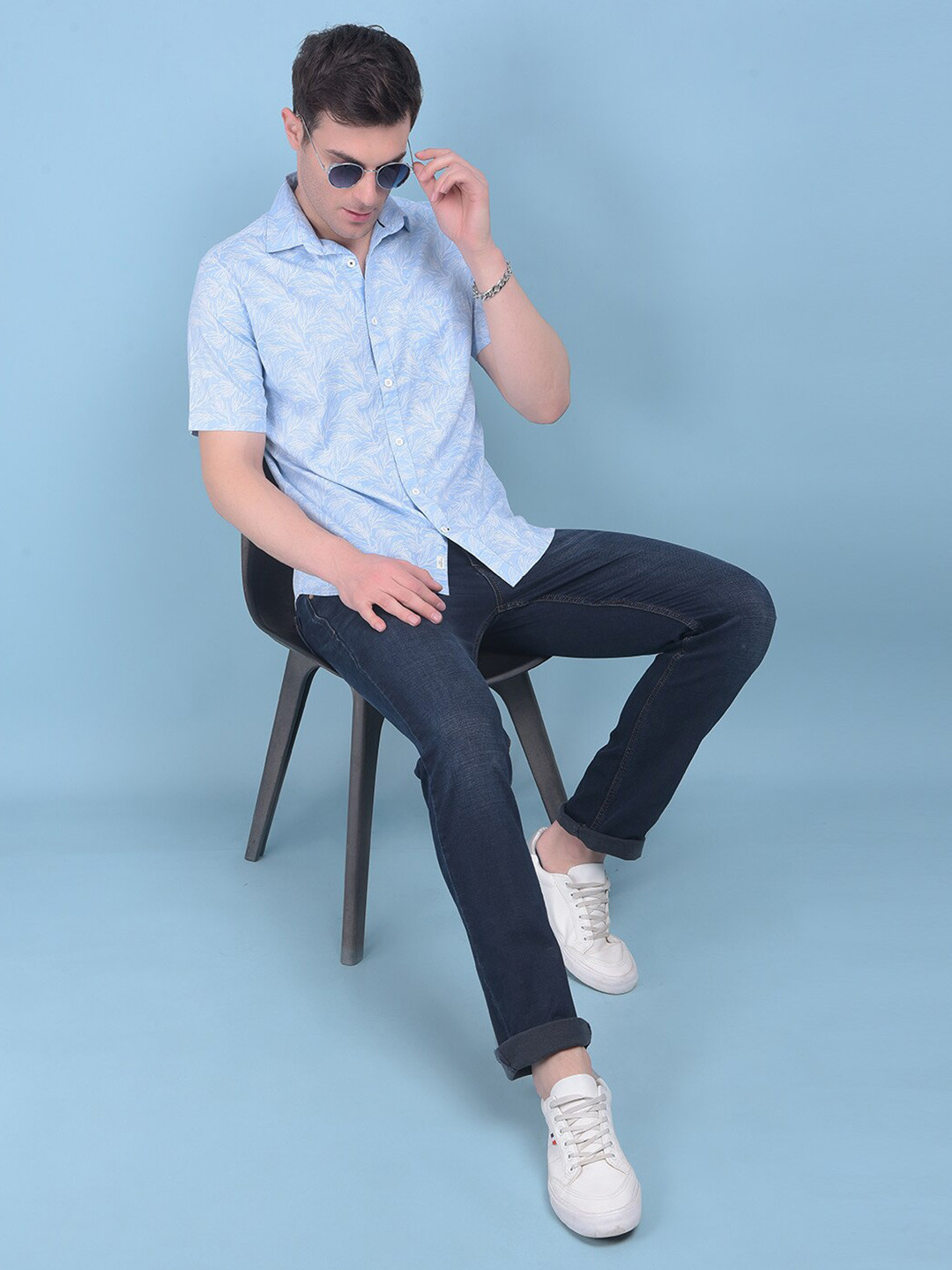 Crimsoune Club Classic Slim Fit Stripes Spread Collar Short Sleeves Cotton Shirt, Blue
Crimsoune Club Classic Slim Fit Stripes Spread Collar Short Sleeves Cotton Shirt, Blue