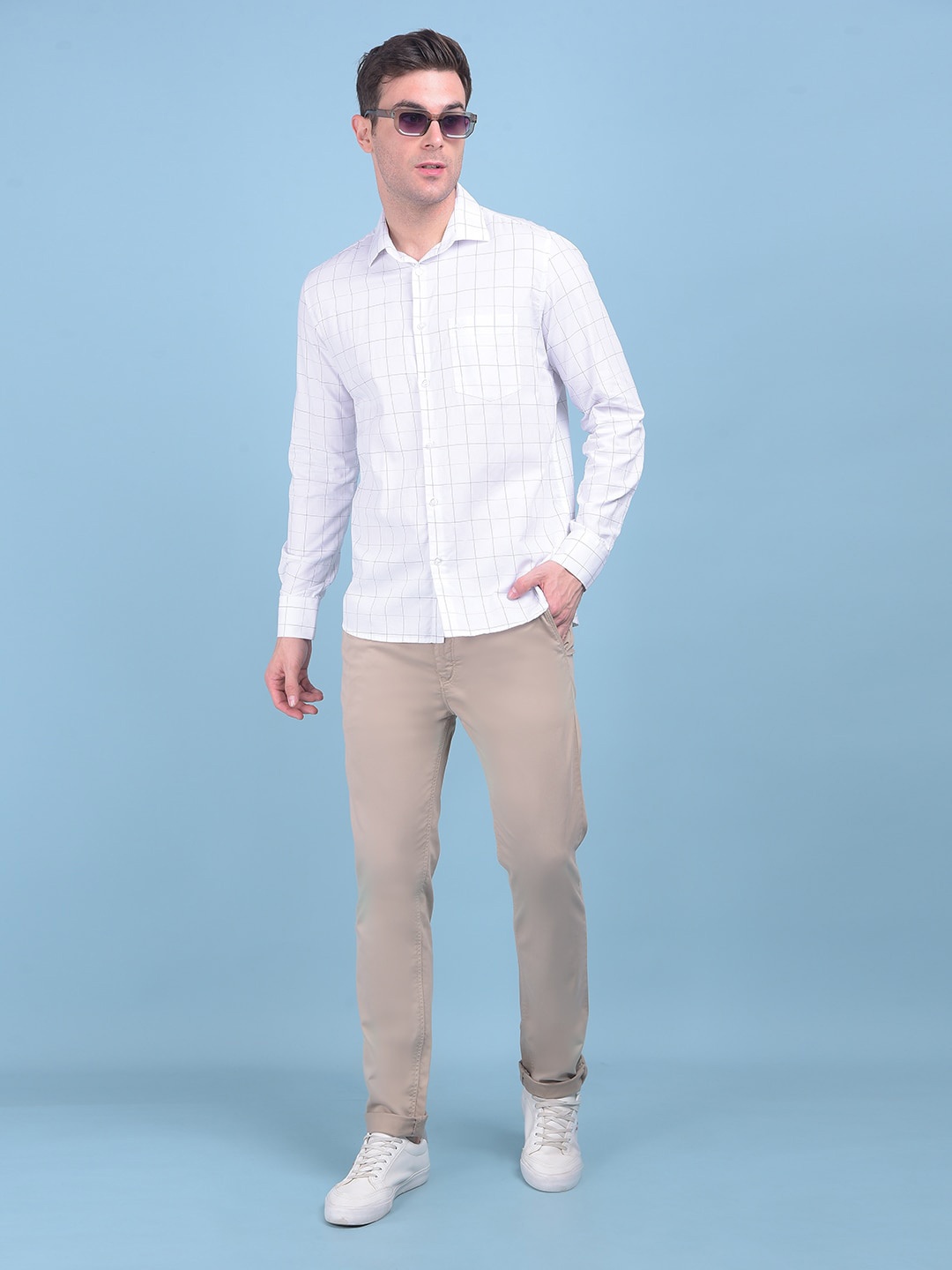 Crimsoune Club Classic Slim Fit Grid Tattersall Checks Opaque Checked Casual Shirt, White
Crimsoune Club Classic Slim Fit Grid Tattersall Checks Opaque Checked Casual Shirt, White