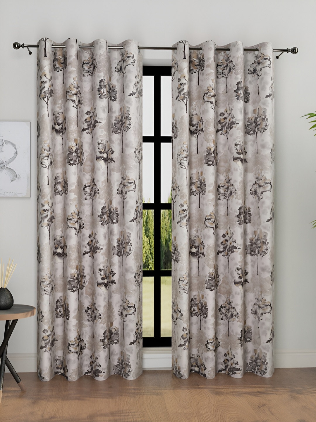 Aura Grey & Cream-Coloured 2 Pieces Floral Room Darkening Long Door Curtains
Aura Grey & Cream-Coloured 2 Pieces Floral Room Darkening Long Door Curtains
