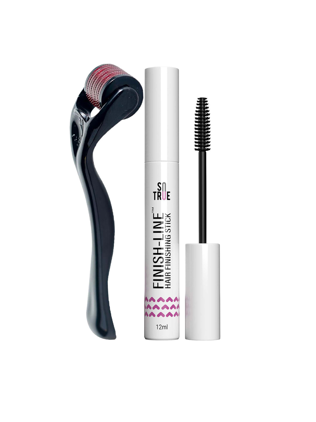 SOTRUE Set Of 2 Derma Roller For Hair Growth & Finish Line Hair Finishing Stick - 12ml, White
SOTRUE Set Of 2 Derma Roller For Hair Growth & Finish Line Hair Finishing Stick - 12ml, White