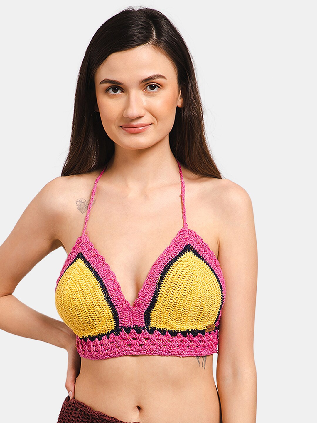 Velvery Colourblocked Medium Coverage Lightly Padded Bralette Bra With All Day Comfort, Yellow
Velvery Colourblocked Medium Coverage Lightly Padded Bralette Bra With All Day Comfort, Yellow