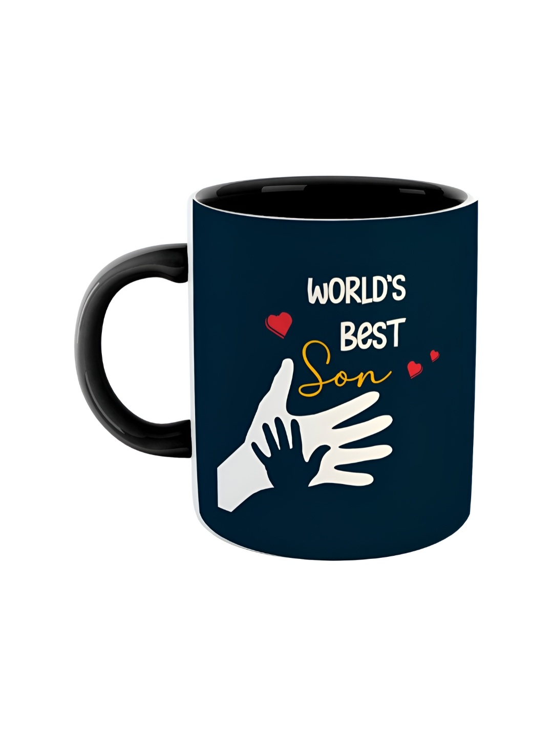 ARTBUG Black & Blue Printed Ceramic Glossy Mug 350 ml