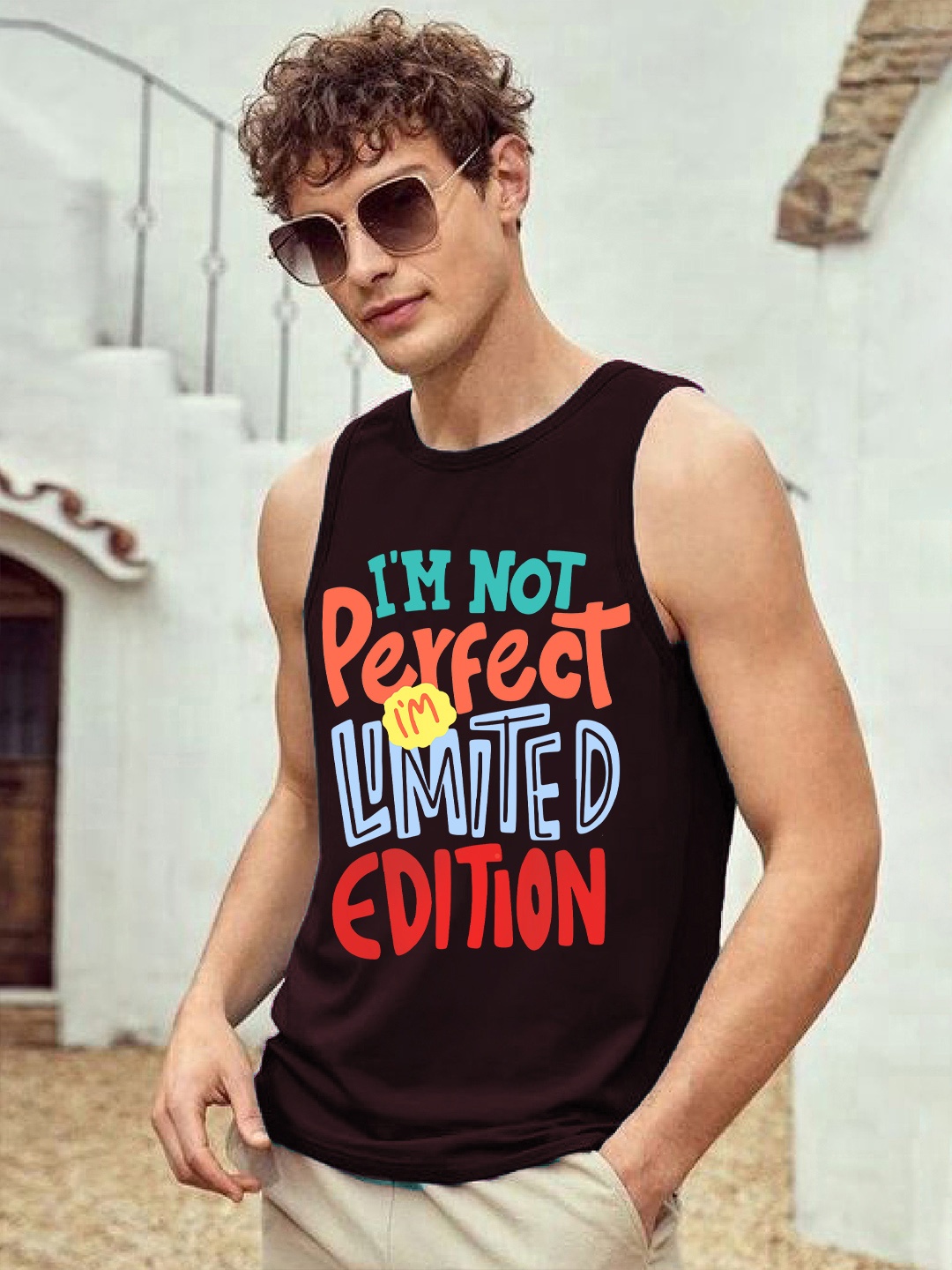 CHKOKKO Round Neck Sleeveless Typographic Printed Regular Fit Cotton Tank Top, Violet
CHKOKKO Round Neck Sleeveless Typographic Printed Regular Fit Cotton Tank Top, Violet