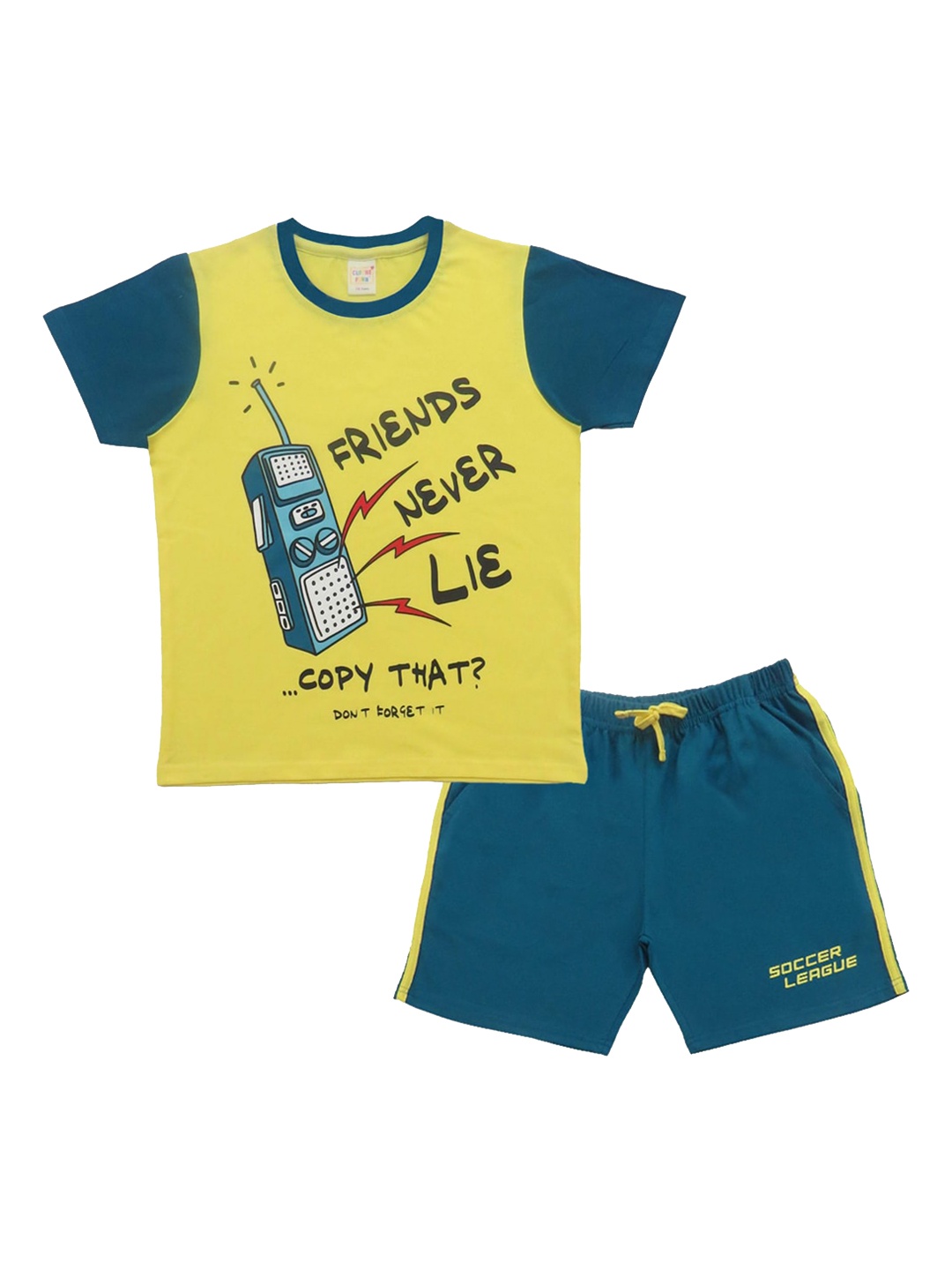 Clothe Funn Boys Graphic Printed Pure Cotton T-Shirt With Shorts Clothing Set, Yellow
Clothe Funn Boys Graphic Printed Pure Cotton T-Shirt With Shorts Clothing Set, Yellow