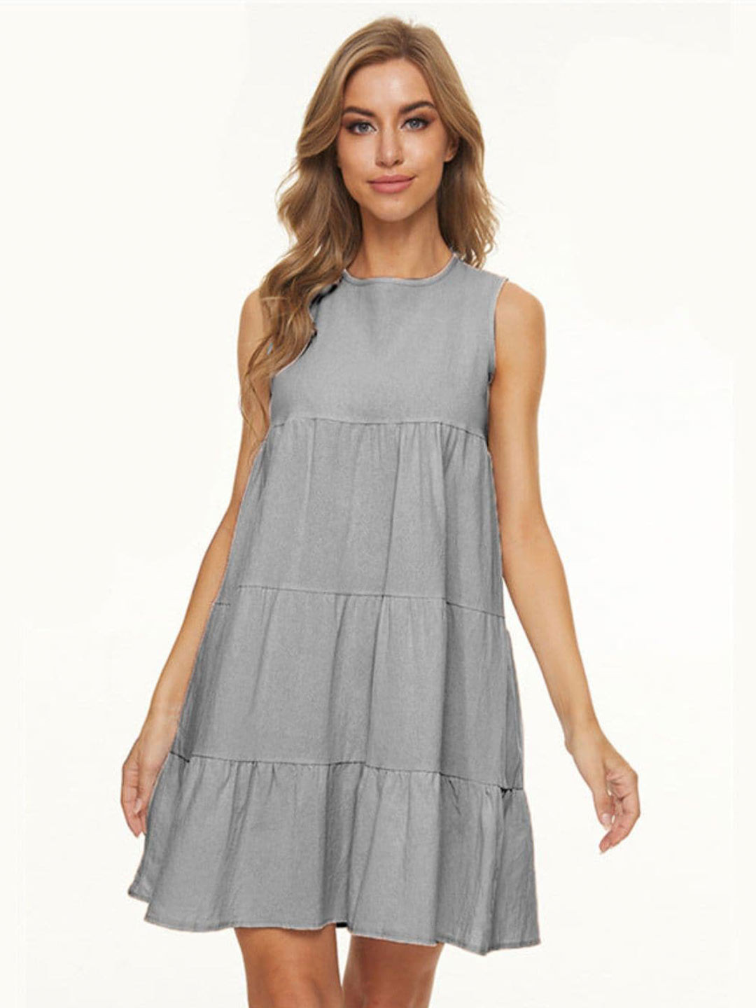 DressBerry Grey Round Neck A-Line Dress
DressBerry Grey Round Neck A-Line Dress