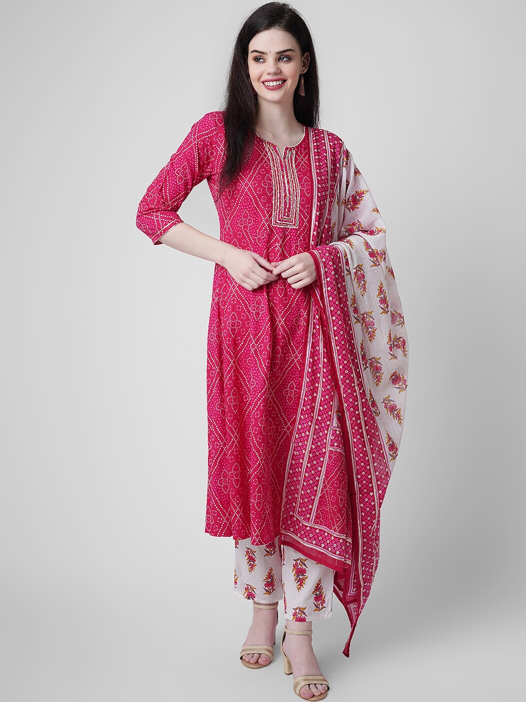 Oash Women Ethnic Motifs Printed Regular Gotta Patti Pure Cotton Kurta with Palazzos & With Dupatta, Red
Oash Women Ethnic Motifs Printed Regular Gotta Patti Pure Cotton Kurta with Palazzos & With Dupatta, Red