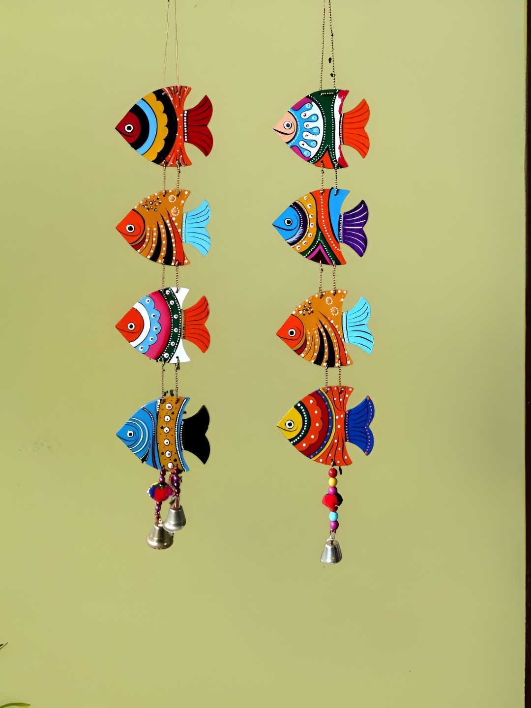 Sohibe 2Pcs Red & Blue Printed Wall Hanging