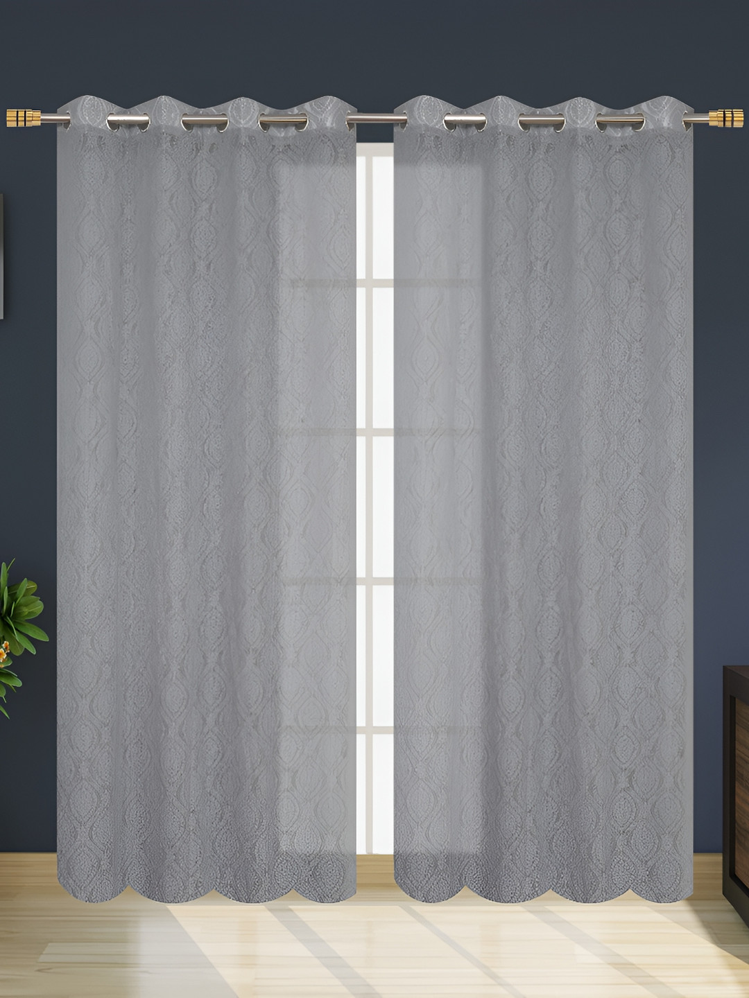 Galaxy Home Decor Grey 2 Pieces Floral Room Darkening Long Door Curtains
Galaxy Home Decor Grey 2 Pieces Floral Room Darkening Long Door Curtains