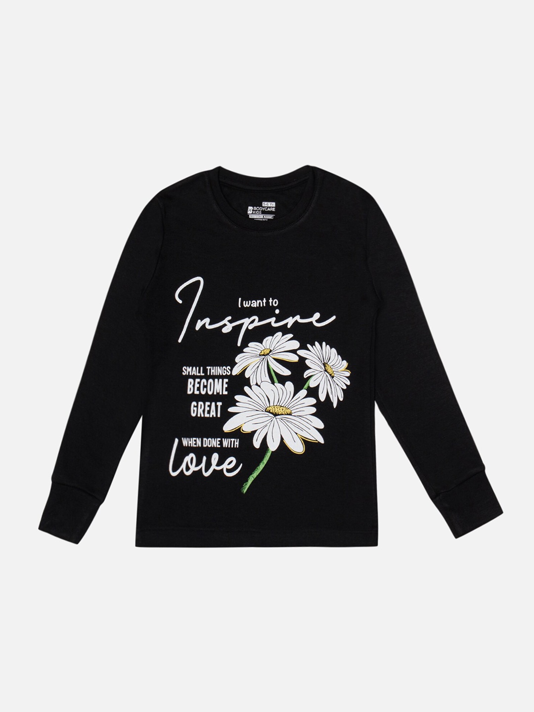 Bodycare Girls Graphic Printed Cotton Round Neck Long Sleeves Applique Casual T-shirt, Black
Bodycare Girls Graphic Printed Cotton Round Neck Long Sleeves Applique Casual T-shirt, Black