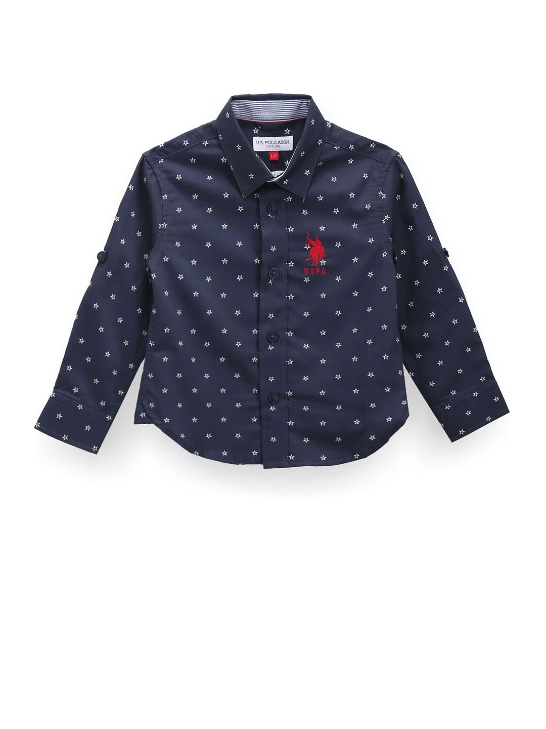 U.S. Polo Assn. Kids Boys Geometric Printed Spread Collar Classic Casual Shirt, Blue
U.S. Polo Assn. Kids Boys Geometric Printed Spread Collar Classic Casual Shirt, Blue