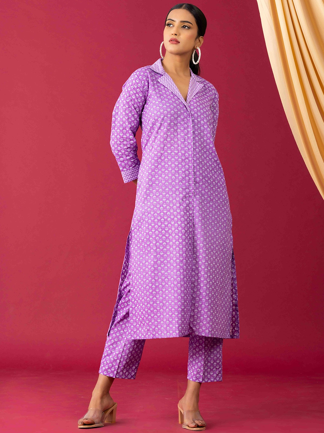 Laado - Pamper Yourself Ethnic Motifs Printed Pure Cotton Straight Kurta With Trousers, Mauve
Laado - Pamper Yourself Ethnic Motifs Printed Pure Cotton Straight Kurta With Trousers, Mauve