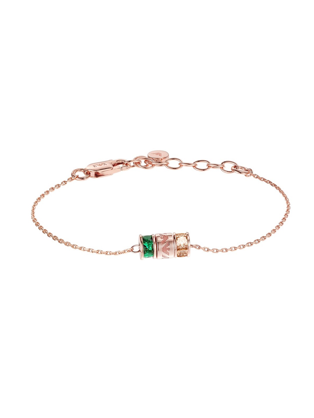 Emporio Armani Women Sterling Silver Cubic Zirconia Rose Gold-Plated Wraparound Bracelet
Emporio Armani Women Sterling Silver Cubic Zirconia Rose Gold-Plated Wraparound Bracelet