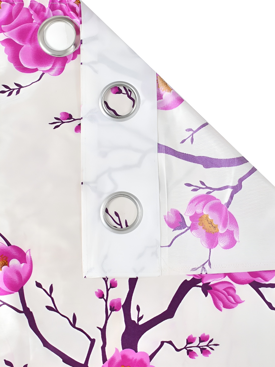 Galaxy Home Decor Purple Floral Room Darkening Long Door Curtain