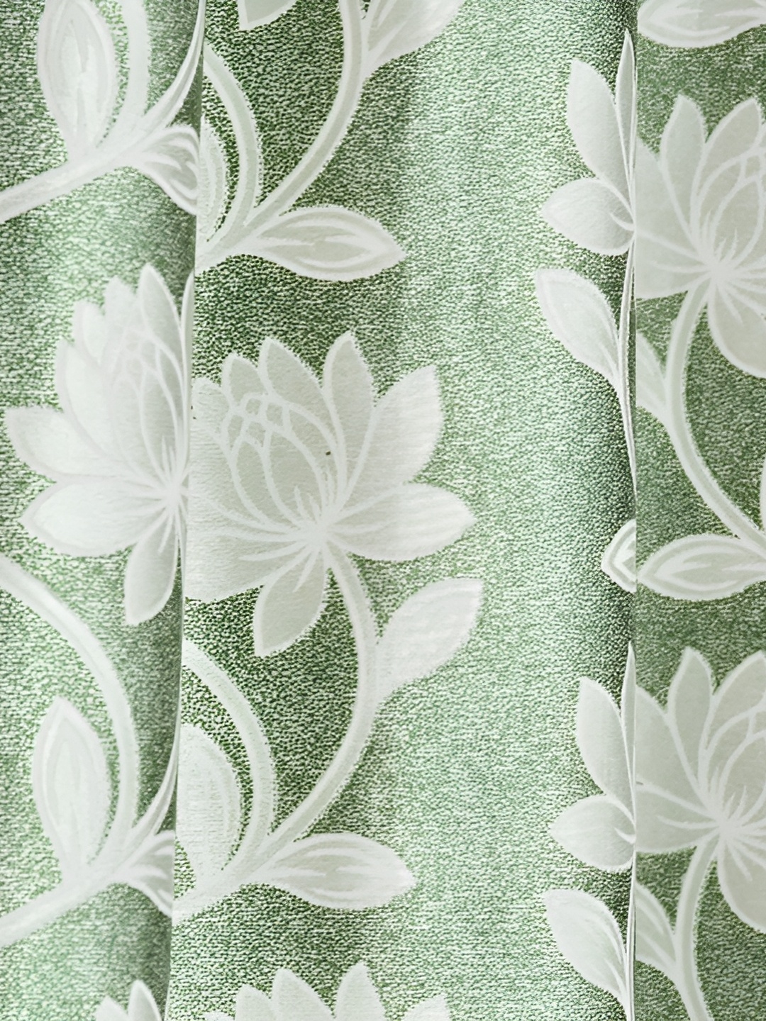 Galaxy Home Decor Green Set of 2 Floral Room Darkening Door Curtain