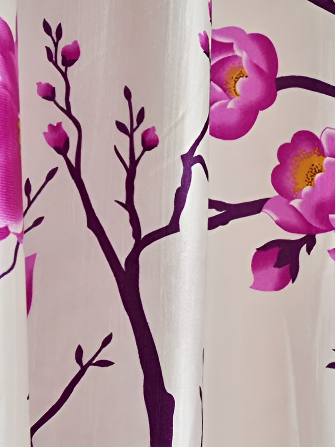 Galaxy Home Decor Purple Set of 4 Floral Room Darkening Door Curtain