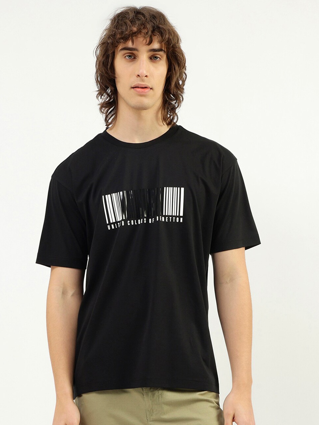 United Colors of Benetton Men Typography Printed Pure Cotton Applique T-shirt, Black
United Colors of Benetton Men Typography Printed Pure Cotton Applique T-shirt, Black