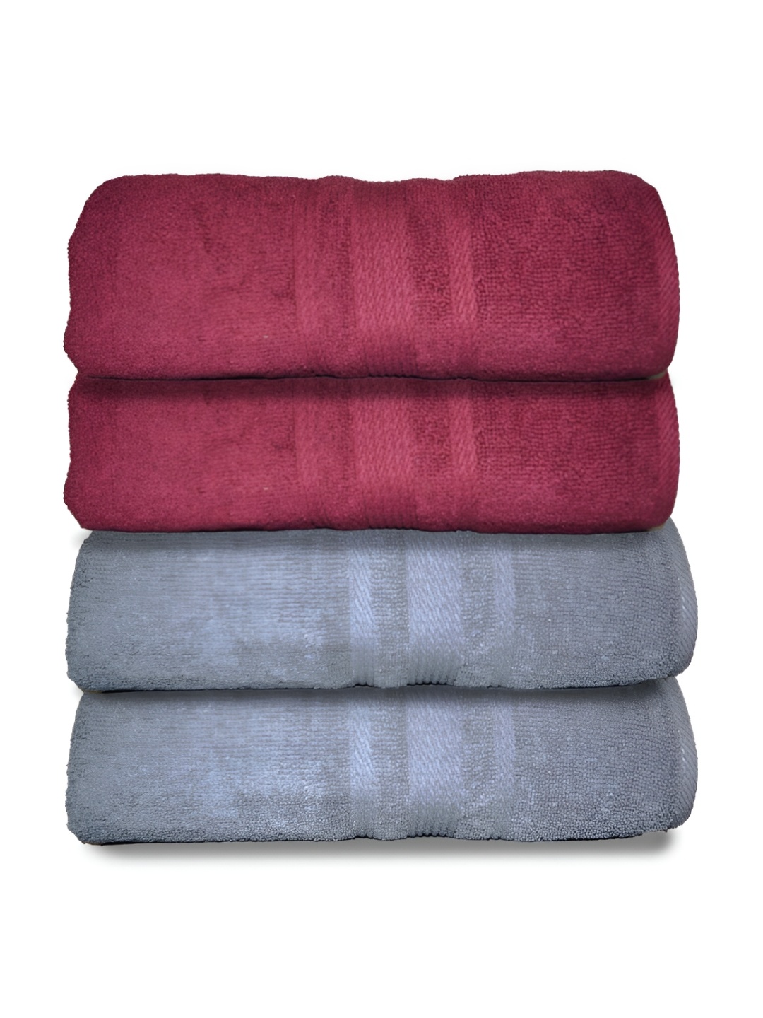 Athom Living Maroon & Grey 4 Pieces 500 GSM Terry Cotton Water Absorbent Bath Towels
Athom Living Maroon & Grey 4 Pieces 500 GSM Terry Cotton Water Absorbent Bath Towels