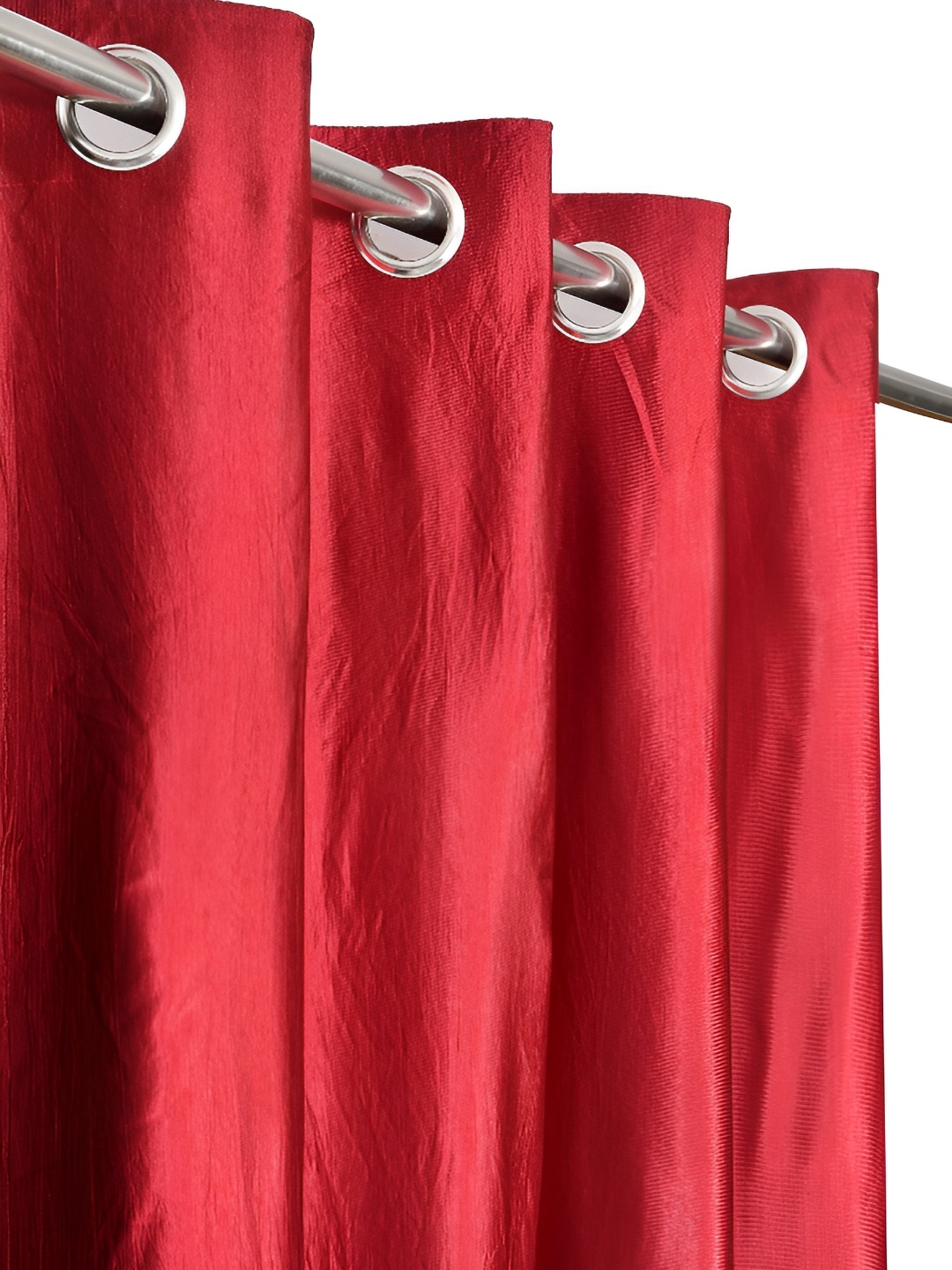 Galaxy Home Decor Maroon Set of 3 Floral Room Darkening Door Curtain