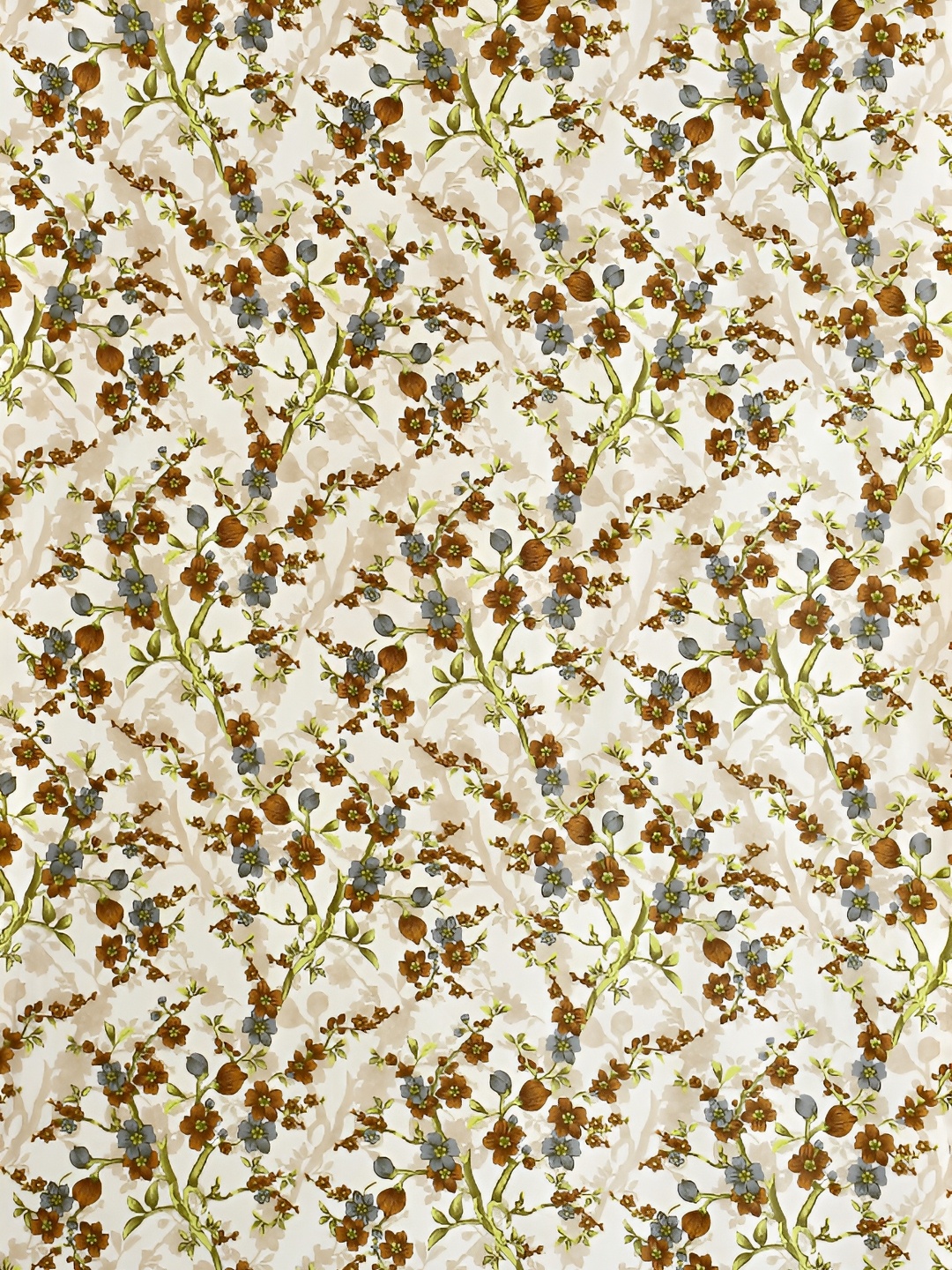 Galaxy Home Decor Brown Floral Room Darkening Window Curtain