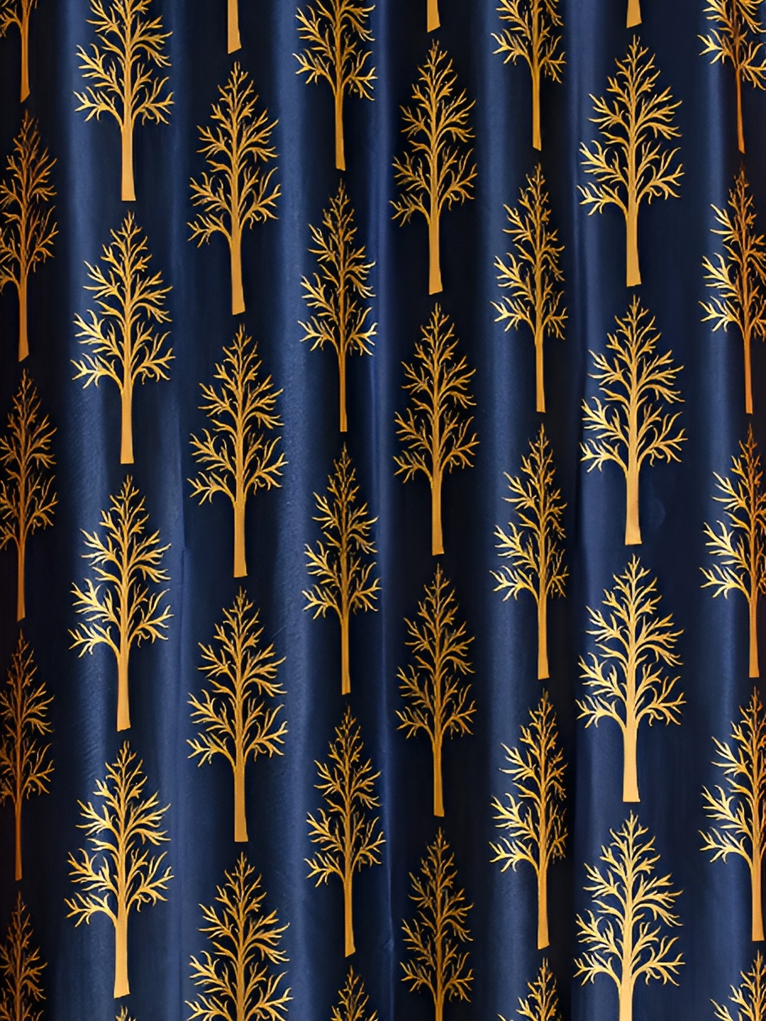 Galaxy Home Decor Blue Floral Room Darkening Door Curtain
