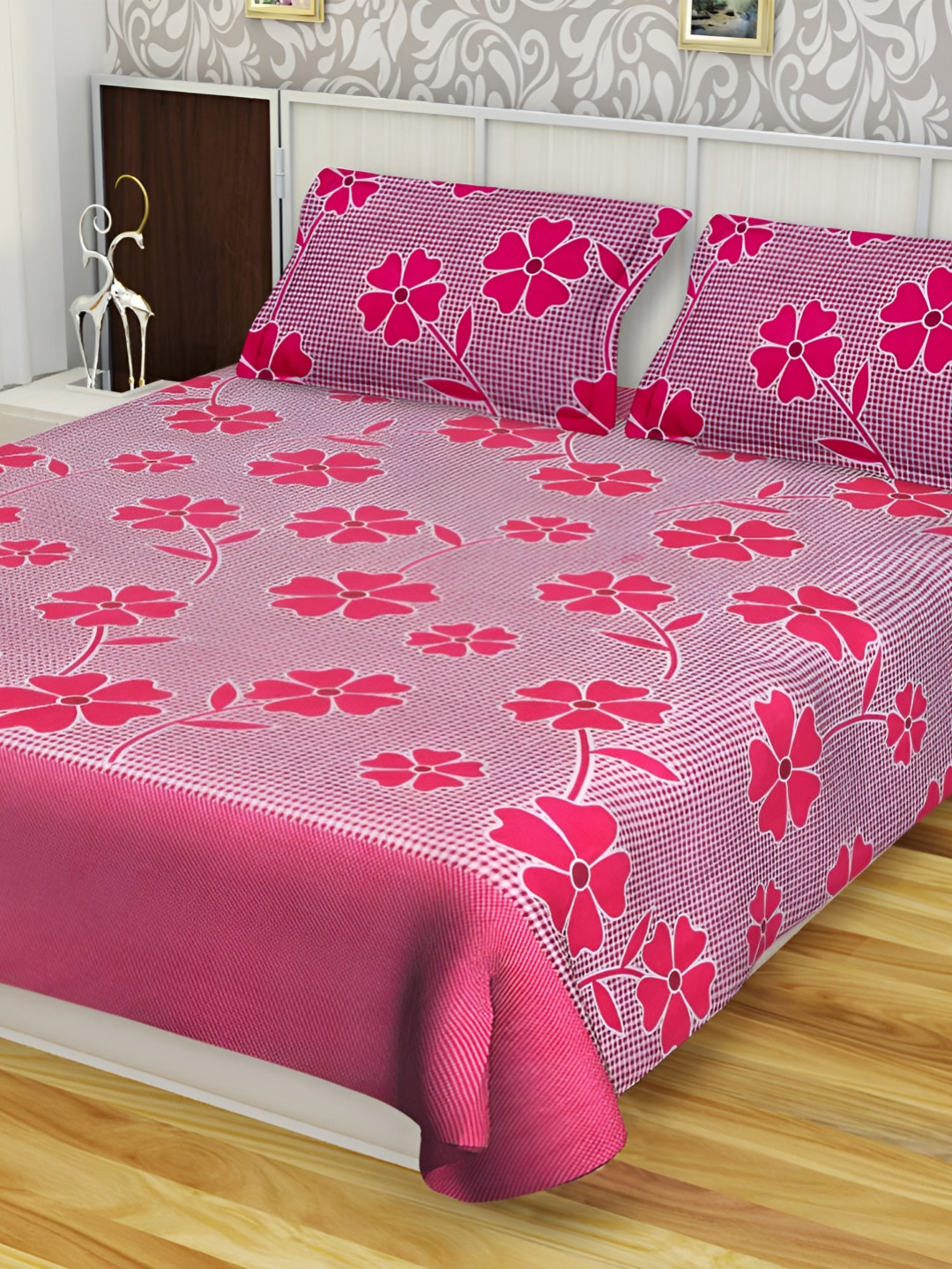 Supreme Home Collective Pink 144 TC Queen Bedsheet with 2 Pillow Covers
Supreme Home Collective Pink 144 TC Queen Bedsheet with 2 Pillow Covers