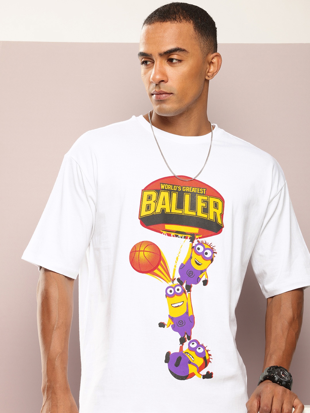 Minions by Kook N Keech Minions Printed Oversized Pure Cotton T-shirt, White
Minions by Kook N Keech Minions Printed Oversized Pure Cotton T-shirt, White