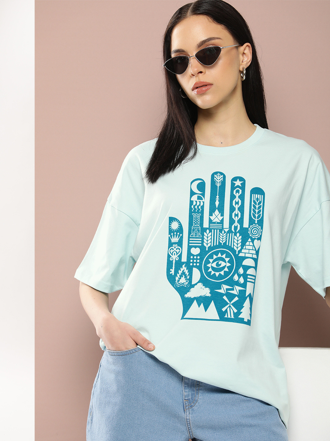 Stormborn Women Graphic Printed Drop-Shoulder Sleeves T-shirt, Blue
Stormborn Women Graphic Printed Drop-Shoulder Sleeves T-shirt, Blue