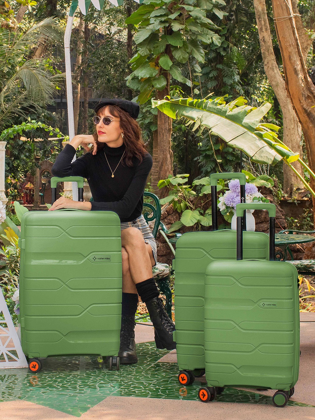 Nasher Miles Paris Polypropylene Small-Medium-Large Avacado Green Trolley Bags (55-65-75 cm)
Nasher Miles Paris Polypropylene Small-Medium-Large Avacado Green Trolley Bags (55-65-75 cm)