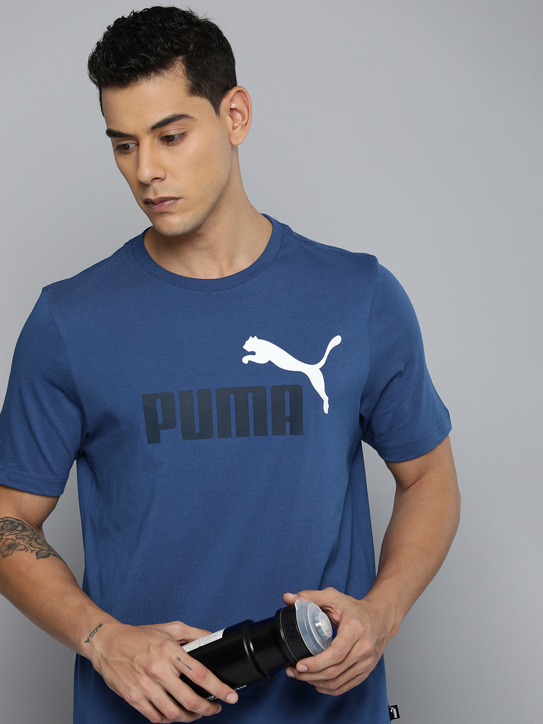 Puma Pure Cotton 2 Color Logo Outdoor T-shirt, Blue 
Puma Pure Cotton 2 Color Logo Outdoor T-shirt, Blue
