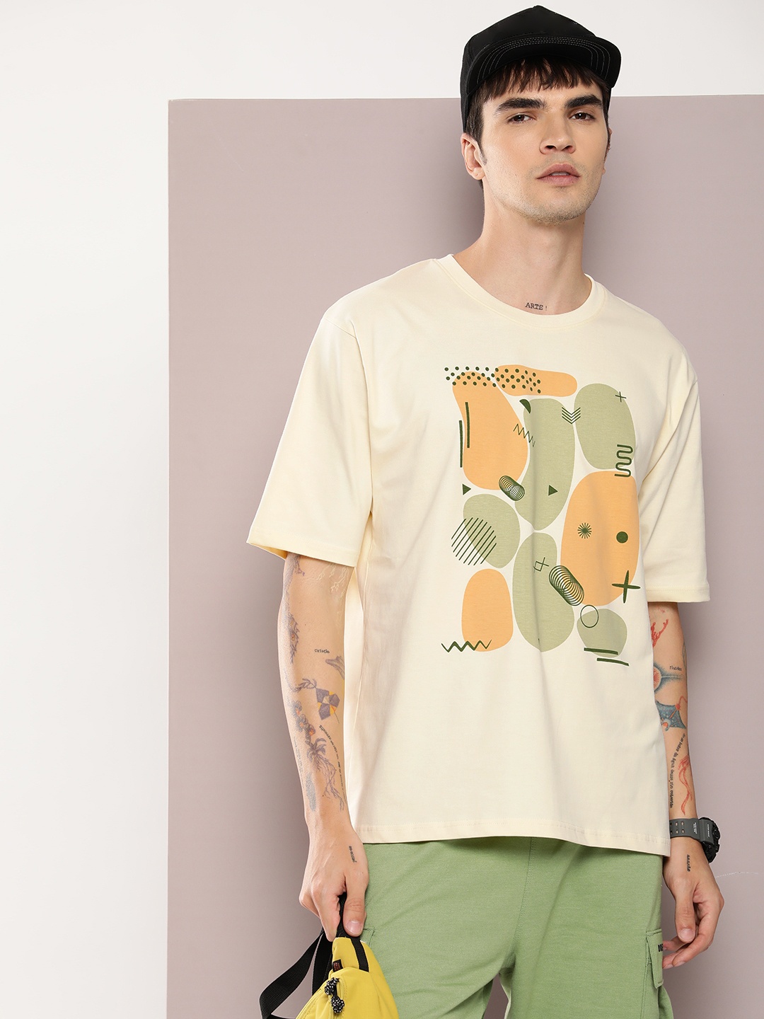 DILLINGER Men Graphic Oversized Printed Drop-Shoulder Sleeves Pure Cotton T-shirt, Off white
DILLINGER Men Graphic Oversized Printed Drop-Shoulder Sleeves Pure Cotton T-shirt, Off white