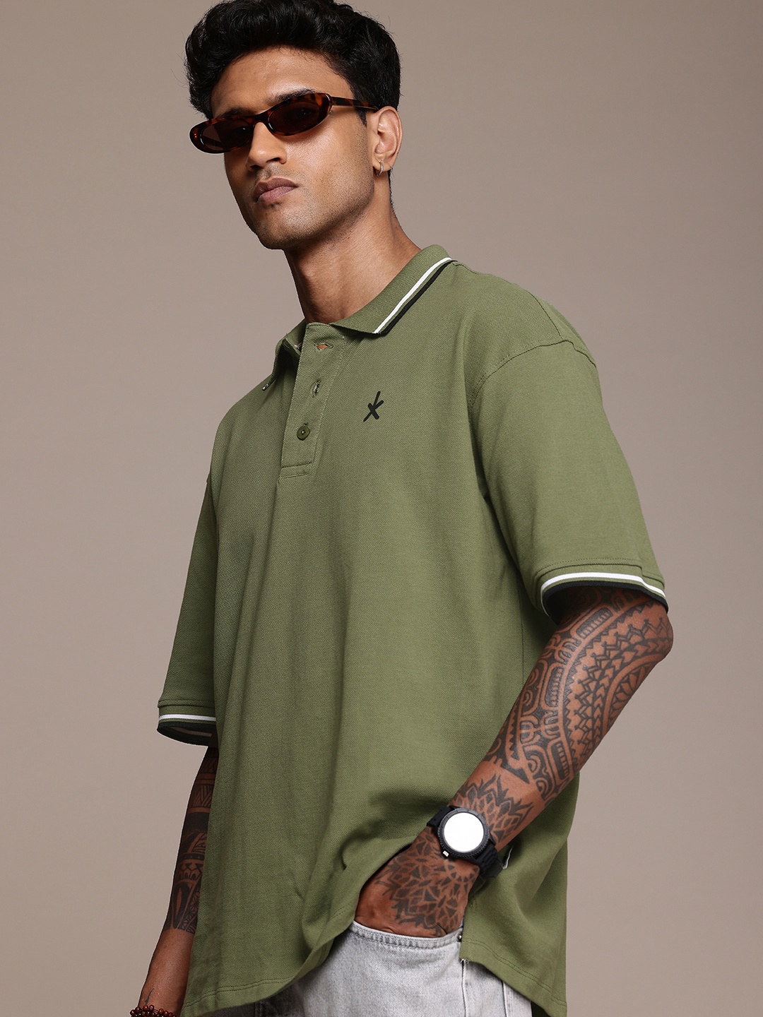 The Roadster Life Co. Polo Collar Drop-Shoulder Sleeves Pure Cotton T-shirt, Olive
The Roadster Life Co. Polo Collar Drop-Shoulder Sleeves Pure Cotton T-shirt, Olive