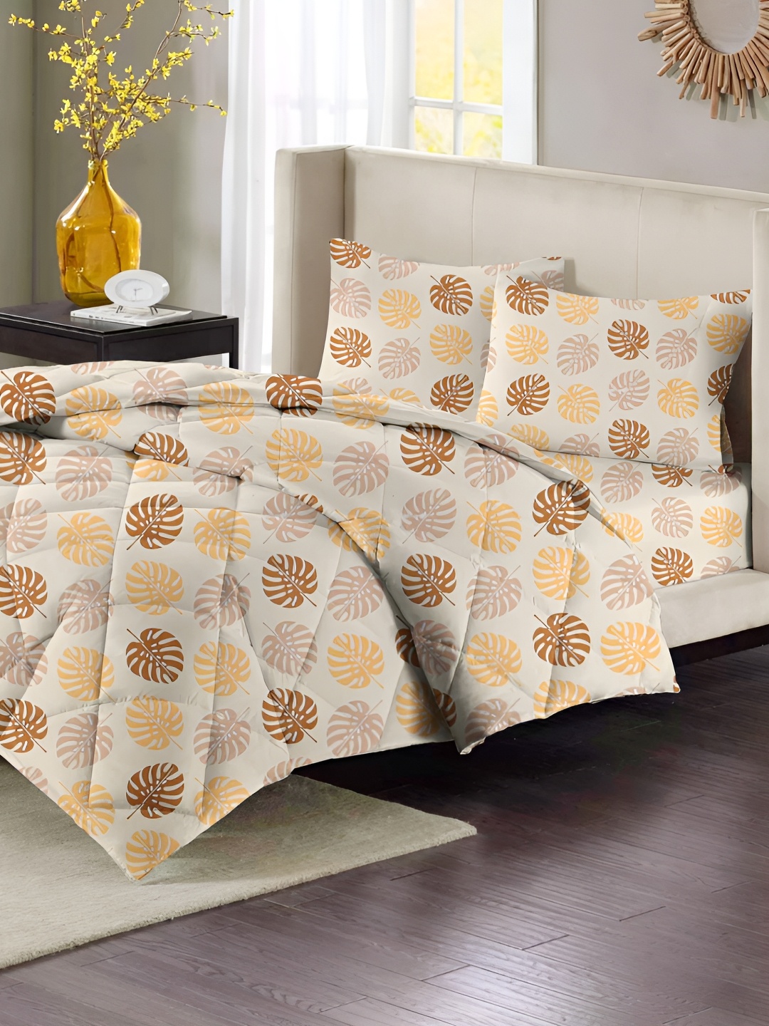 bsb home Beige & Coffee Brown Self Design Other 4 Piece Double Queen Superfine Bedding Set
bsb home Beige & Coffee Brown Self Design Other 4 Piece Double Queen Superfine Bedding Set